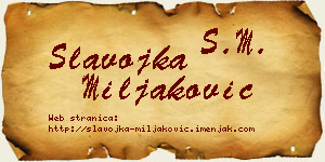 Slavojka Miljaković vizit kartica